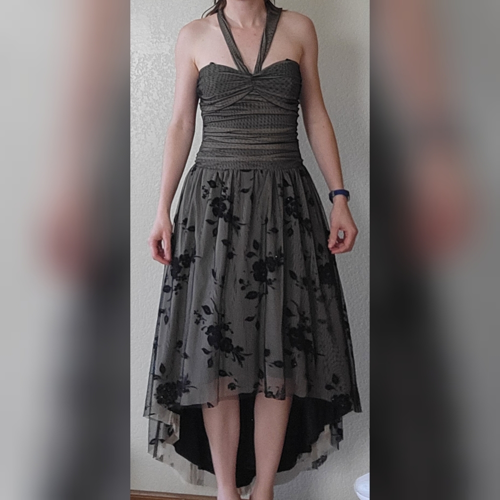 Formal strapless high-low dress